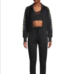 Versace La Greca Zip-Up Jacket Black Size L